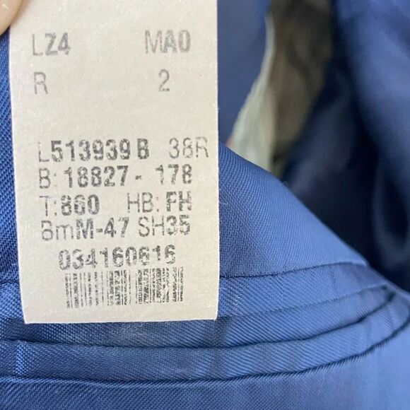 Ralph Lauren Canada 100% Wool Gray Striped Blazer Sport Jacket 38R *EXCELLENT* - Picture 12 of 13